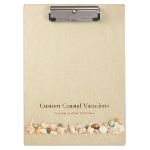 Strand Sand mit Seashells Business Klemmbrett