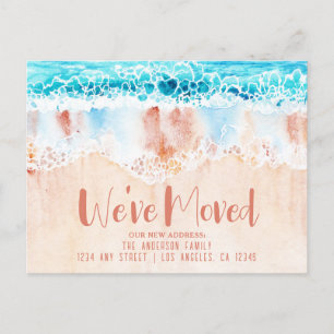 Strand Sand neue Adresse Postkarte