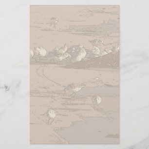 Strand-Sand-Pfeifer-Kunst-Briefpapier Briefpapier