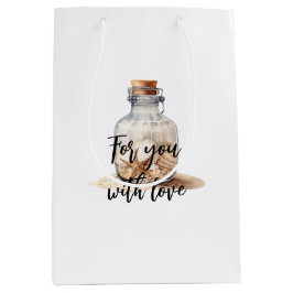 Strand Sand Seestern Flasche Mittlere Geschenktüte