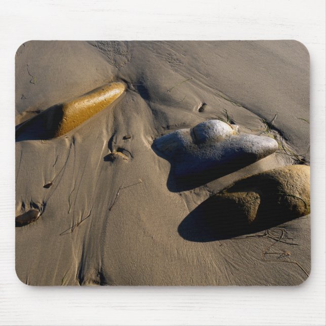 Strand/Sand/Steine/Felsen/Kieselsteine Mousepad (Vorne)