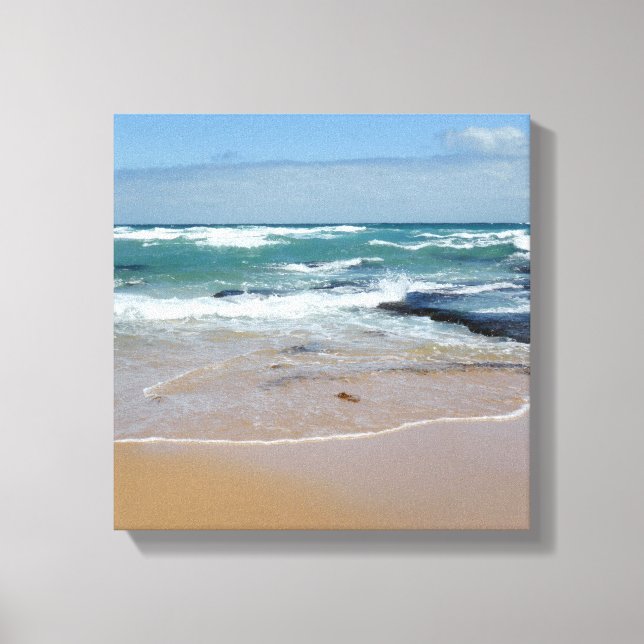 Strand Sand Stretched Canvas Print Leinwanddruck (Vorderseite)