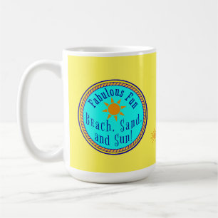 STRAND, SAND UND SONNE!  FABULOUS FUN SUNNY GIFT T KAFFEETASSE
