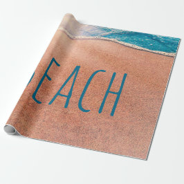 Strand Sandy Küste Blue Ocean Wave Küste Geschenkpapier