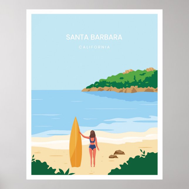 Strand Santa Barbara Poster (Vorne)