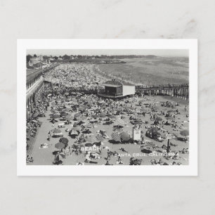 Strand, Santa Cruz, Kalifornien Vintag Postkarte