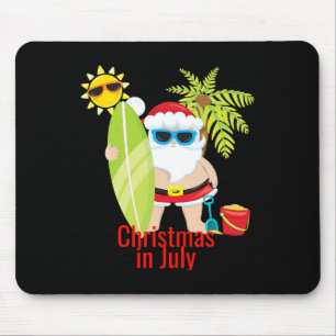 Strand Santa Surfer Weihnachten im Juli  Mousepad