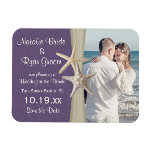Strand Save the Date Foto Magnet
