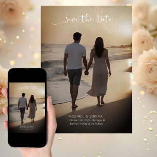 Strand Save-the-Date lockere Hochzeitsankündigung Save The Date