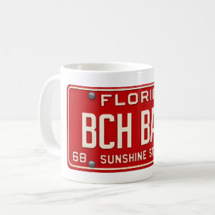 Strand-Schatz 1969   Retro-Rotes Florida-Nummernsc Kaffeetasse