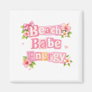 Strand-Schatz Energie Rosa Florale Tropische Somme Magnet