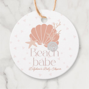 Strand-Schatz-Muschel-Rosa-Mädchen-Baby-Party Geschenkanhänger