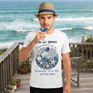 Strand Schluck Wiederholung Beach Cottage Cocktail T-Shirt