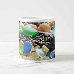 Strand Seaglass riesiges großes Tassen-Seeglas Jumbo-Tasse