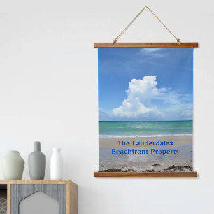Strand-Seelandschaft-Sturmwolken-Fotografie Wandteppich Mit Holzrahmen