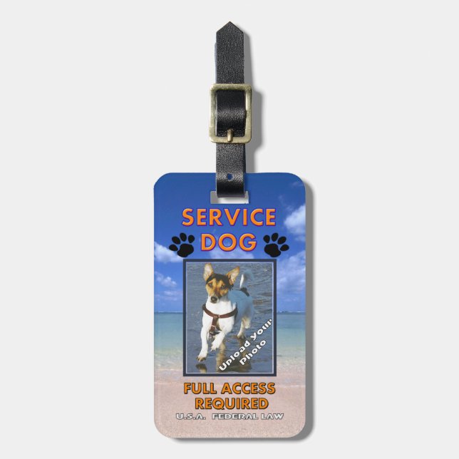 Strand-Service-HundeFoto Identifikation Gepäckanhänger (Vorderseite vertikal)