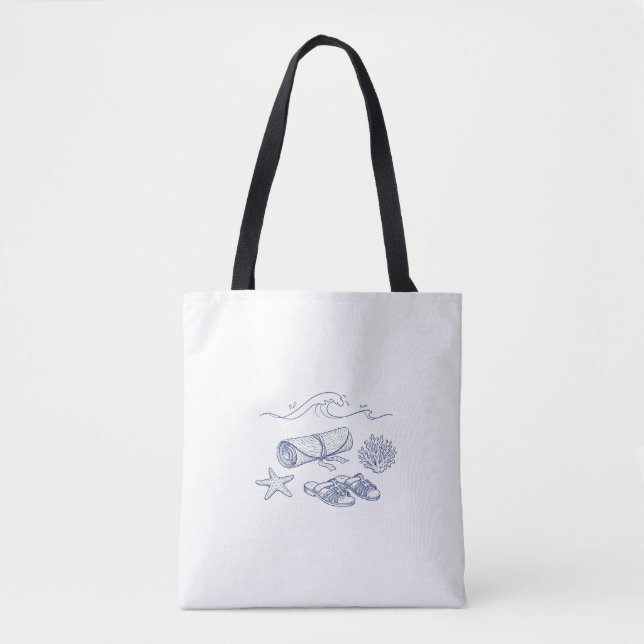Strand-Skizzen-Tasche (Vorderseite)