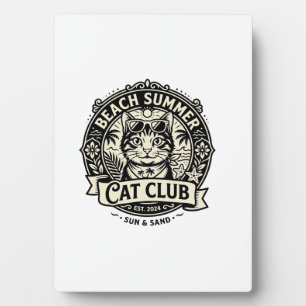 Strand Sommer Katze Lustige Katze Grafik - Strand  Fotoplatte