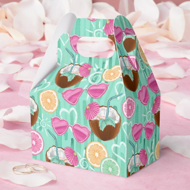 Strand Sommer Muster  Geschenkschachtel (Hochzeit)