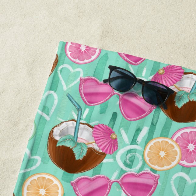 Strand Sommer Muster  Strandtuch (Beispiel)