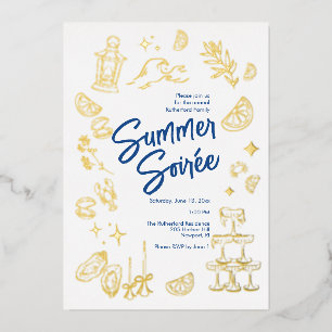 Strand-Sommer-Soirée-Folie-Einladung Folieneinladung