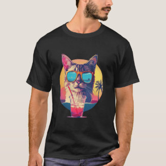 Strand-Sommerferien-Reflektierende Sonnenbrille Cu T-Shirt