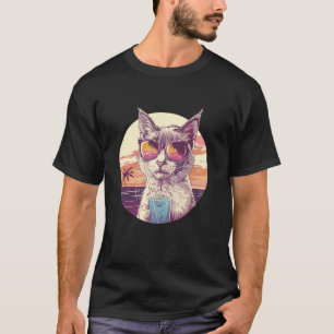 Strand-Sommerferien-Reflexions-Sonnenbrille Süße C T-Shirt
