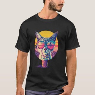 Strand Sommerurlaub Reflektierende Sonnenbrille Sü T-Shirt