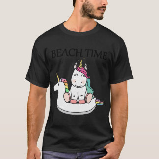 Strand Sonne Sommer Einhorn Schwimmbad T-Shirt
