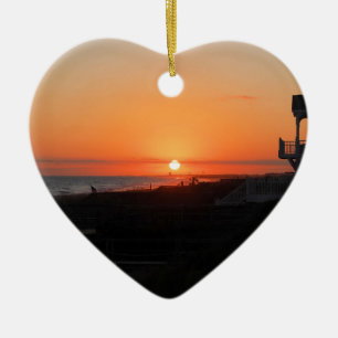 Strand-Sonnenuntergang an Holden Strand NC Keramikornament