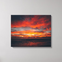 Strand-Sonnenuntergang-Bild auf Leinwand