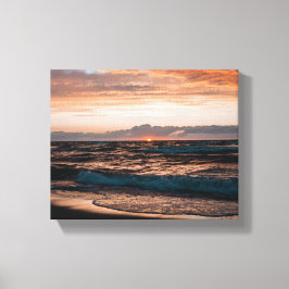 Strand-Sonnenuntergang-Bild auf Leinwand