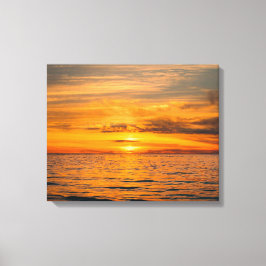 Strand-Sonnenuntergang-Bild auf Leinwand