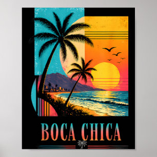 Strand Sonnenuntergang Boca Chica 2026 Sommerurlau Poster