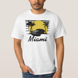 Strand-Sonnenuntergang-Brandungs-Auto-T - Shirt