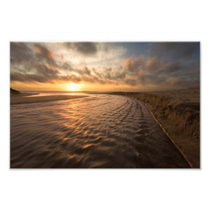 Strand-Sonnenuntergang-Druck: Montara Strand, Fotodruck
