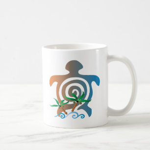 Strand-Sonnenuntergang-Schildkröte Tasse