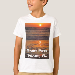 Strand-Sonnenuntergang-T - Shirt St. Peter