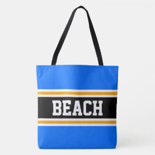 Strand Spaß Helles Blau Orange Schwarz Sommer Stre