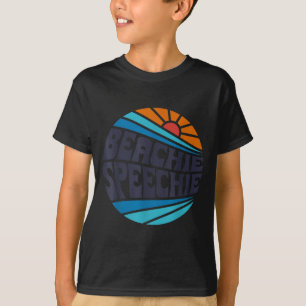 Strand Speechie Sprachtherapie Strand Retro Sommer T-Shirt