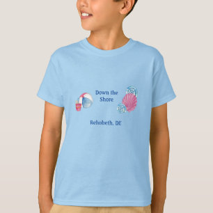 Strand springen hinunter den Ufer-Strand-Standort T-Shirt