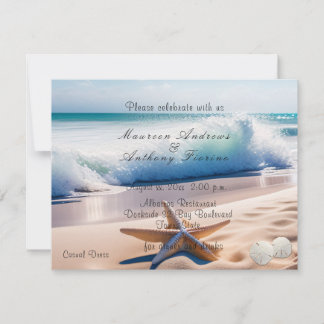 Strand Starfish Sand Waves Einladung