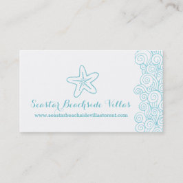 Strand Starfisheigentum, das Geschäftskarten lässt Visitenkarte
