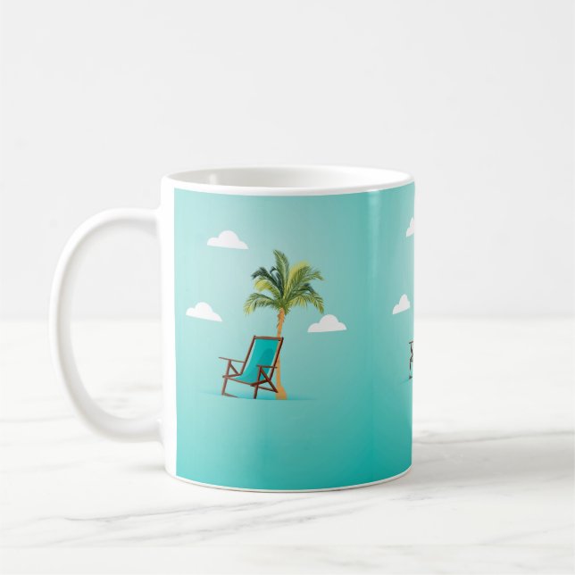 Strand-Stuhl-Palme Seafoam Grün Kaffeetasse (Links)