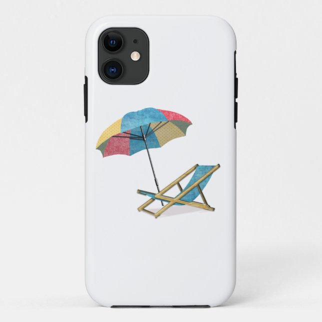 Strand-Stuhl und Regenschirm Case-Mate iPhone Hülle (Rückseite)