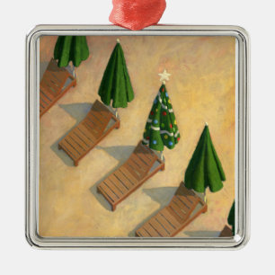 Strand-Stuhl-Weihnachtsverzierung Silbernes Ornament