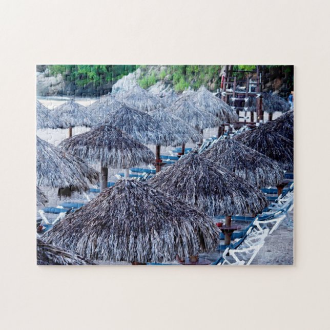 Strand-Stühle und Schutz Puzzle (Horizontal)