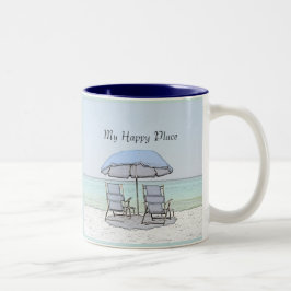 Strand-Stühle Zweifarbige Tasse