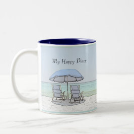 Strand-Stühle Zweifarbige Tasse