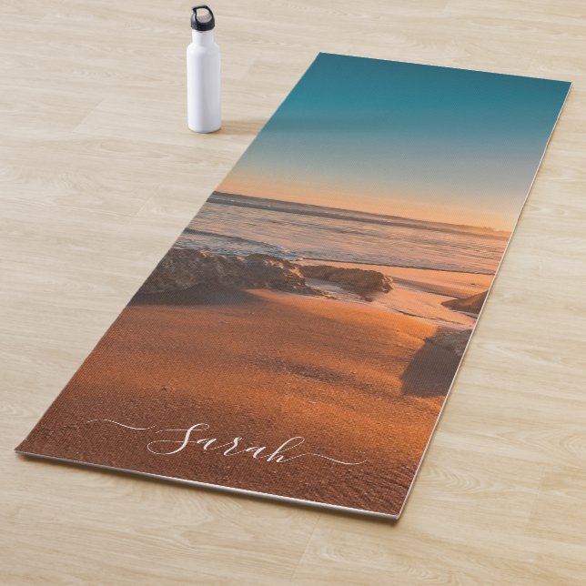 Strand Sunset Sea Landschaftlich Personalisiert Yogamatte (Beispiel)